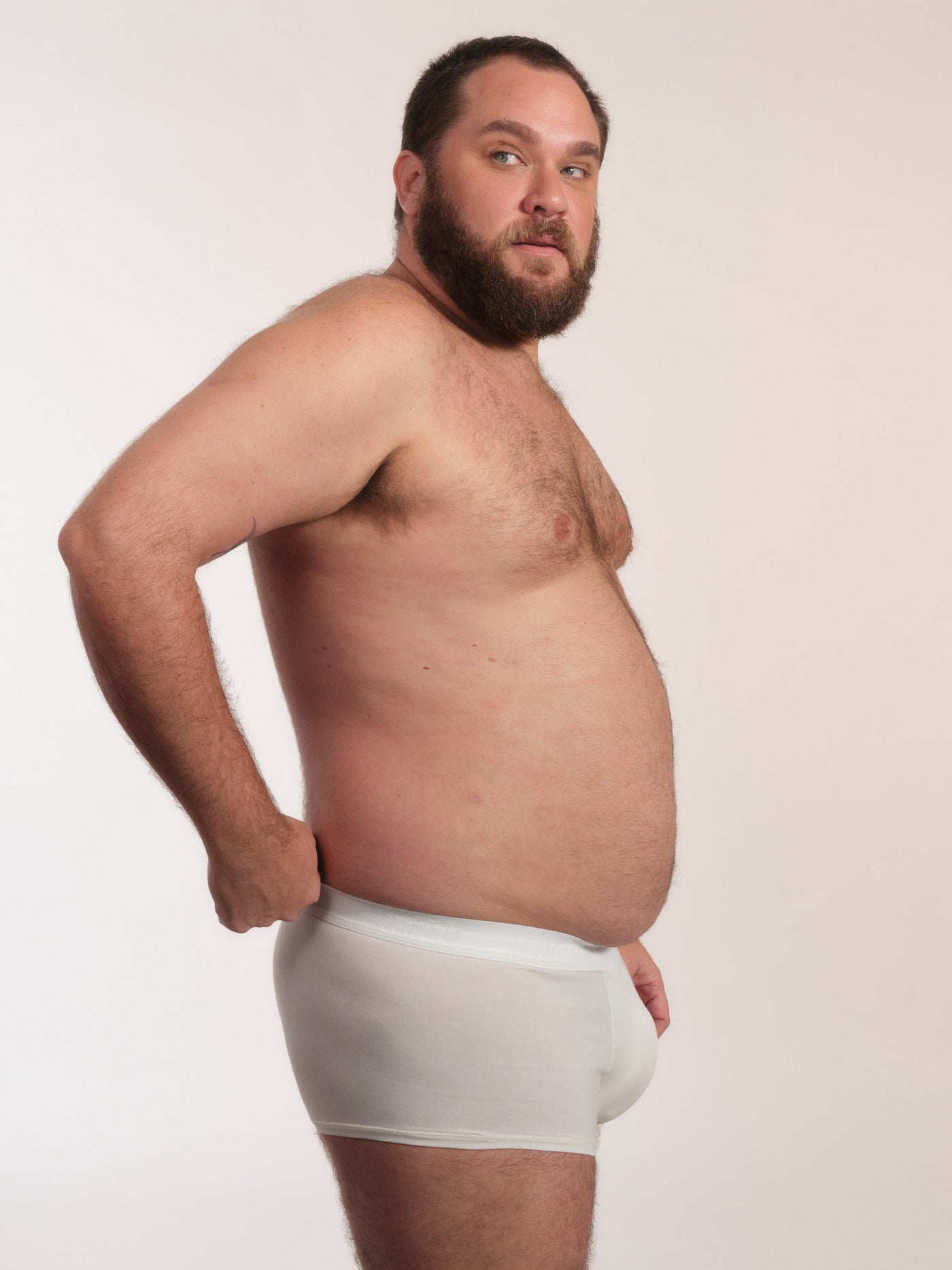 Cueca Trunk NAÏV em TENCEL Liocel Off-white porte maior