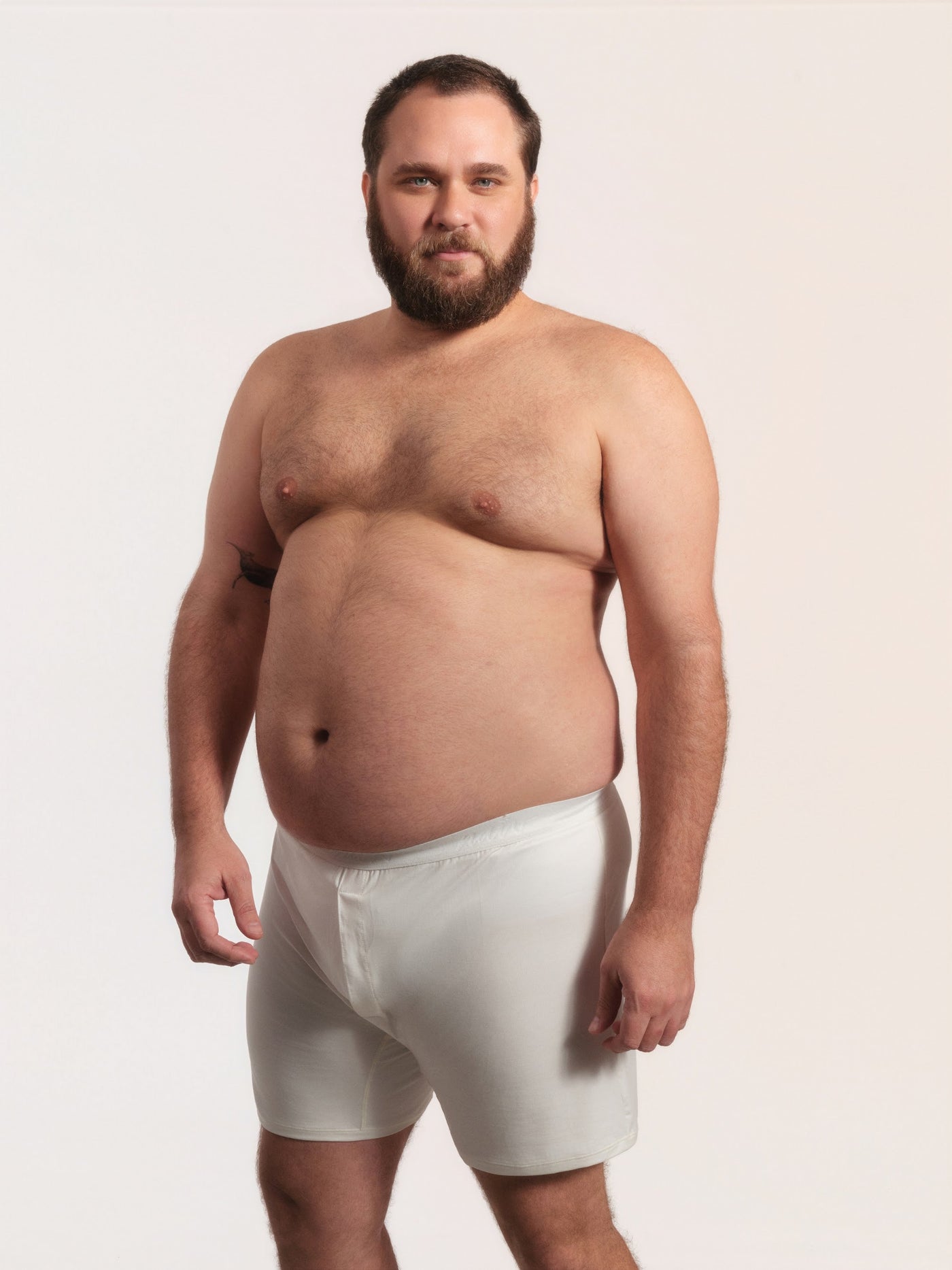 Cueca Samba-Canção NAÏV em TENCEL Liocel Off-white porte maior