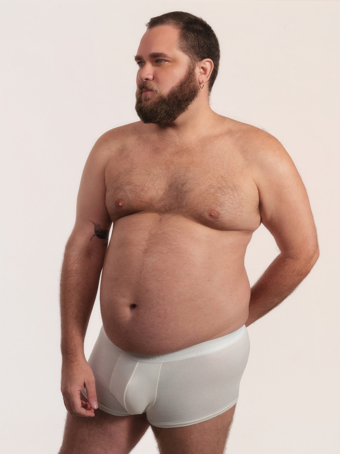 Cueca Trunk NAÏV em TENCEL Liocel Off-white porte maior