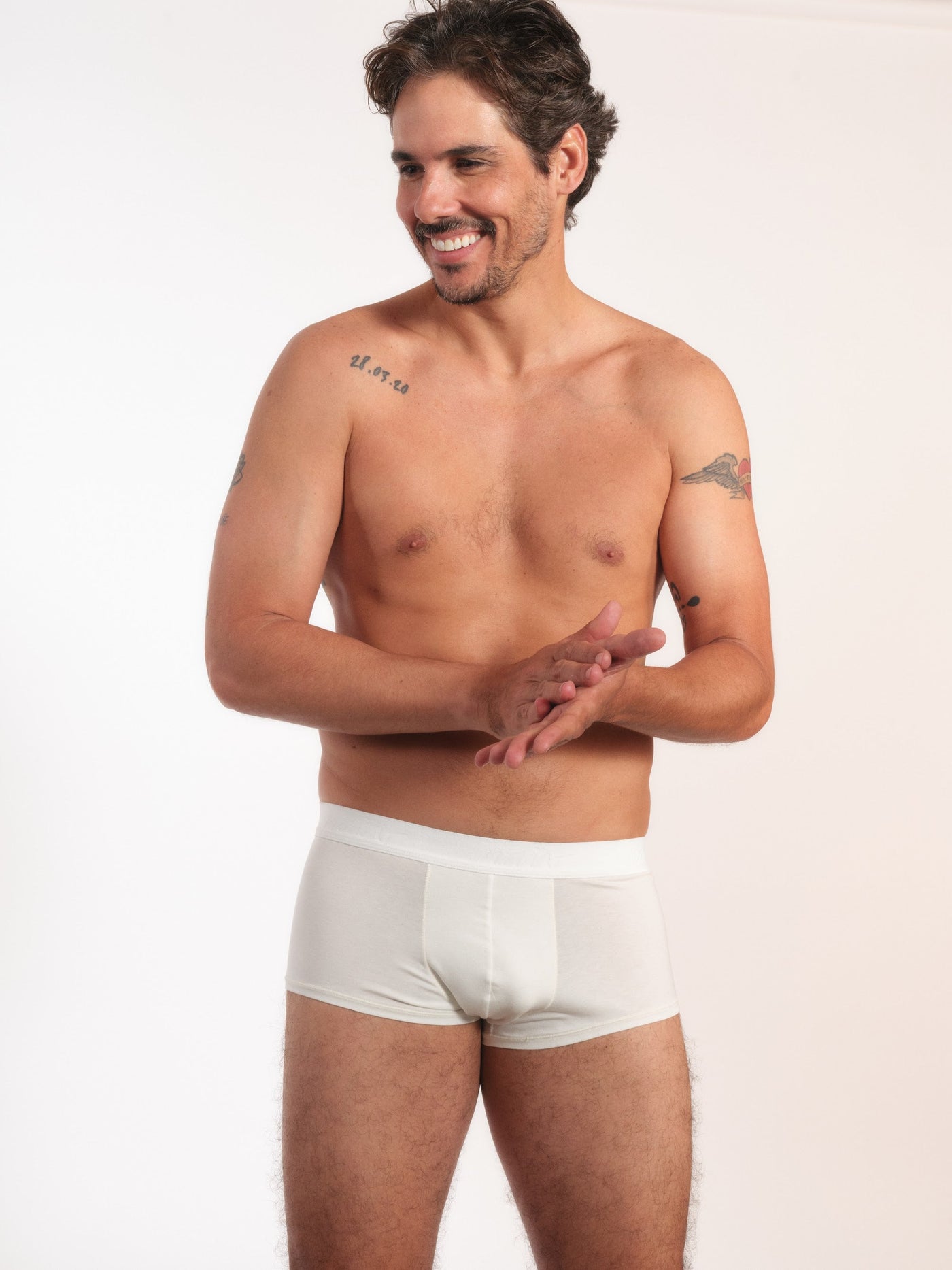 Cueca Trunk NAÏV em TENCEL Liocel Off-white
