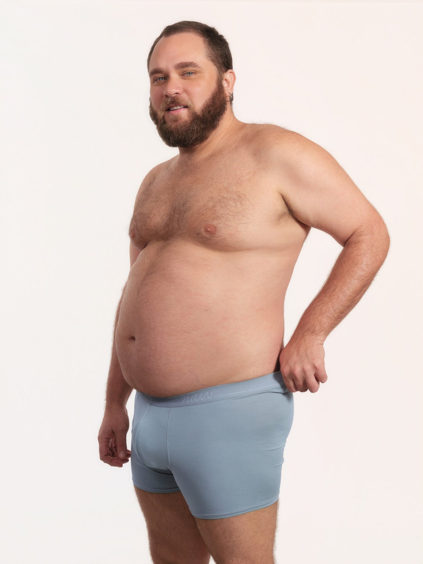 Cueca Boxer NAÏV em TENCEL Liocel Ardósia porte maior