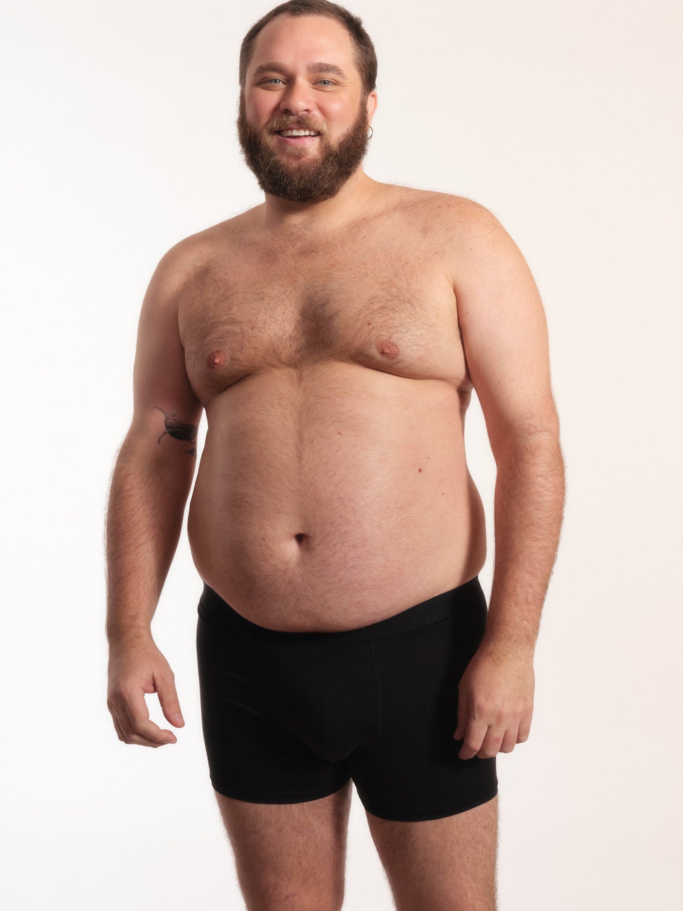Cueca Boxer NAÏV em TENCEL Liocel Preto porte maior