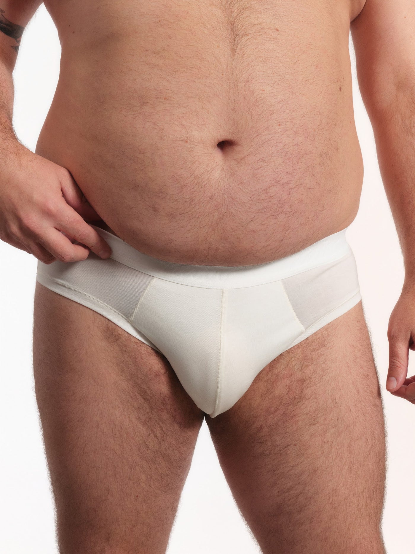 Cueca Slip NAÏV em TENCEL Liocel Off-white porte maior