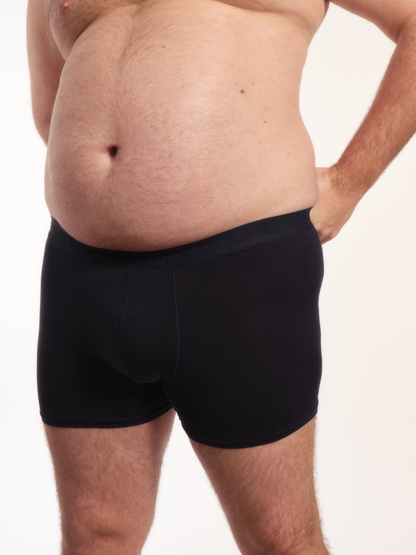 Cueca Boxer NAÏV em TENCEL Liocel Marinho porte maior