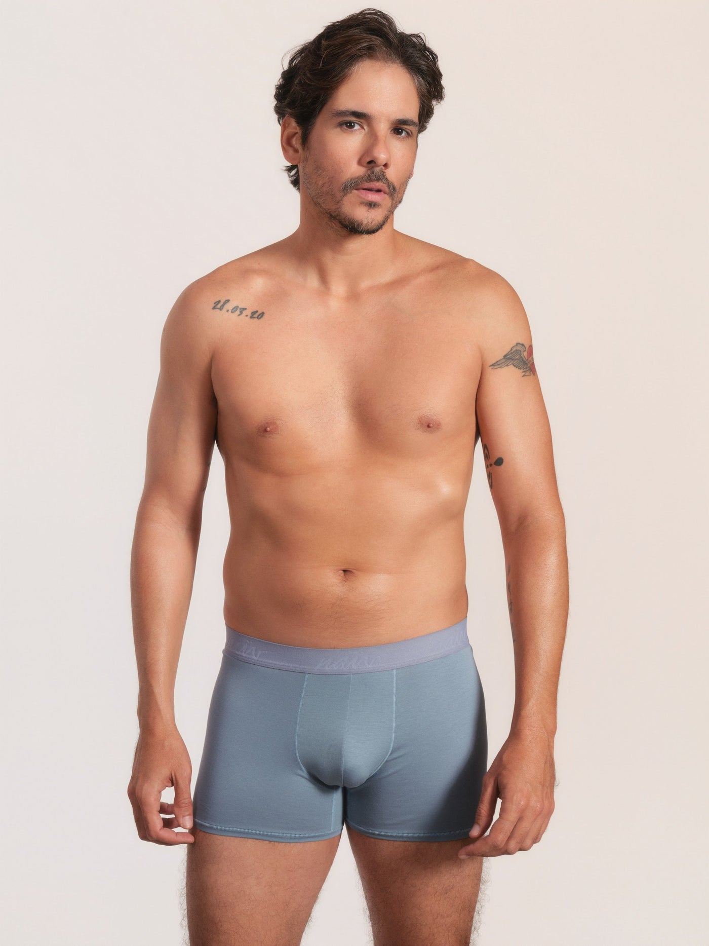 Cueca Boxer NAÏV em TENCEL Liocel Ardósia