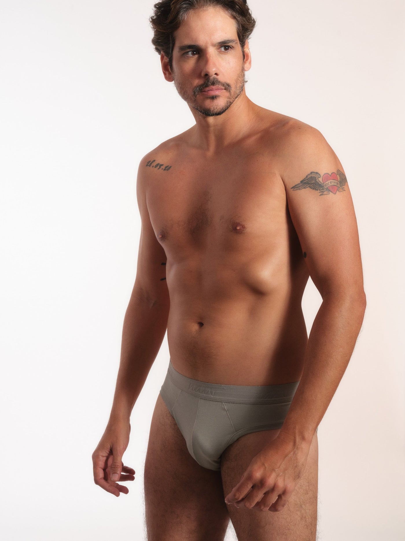 Cueca Slip NAÏV em TENCEL Liocel Fendi