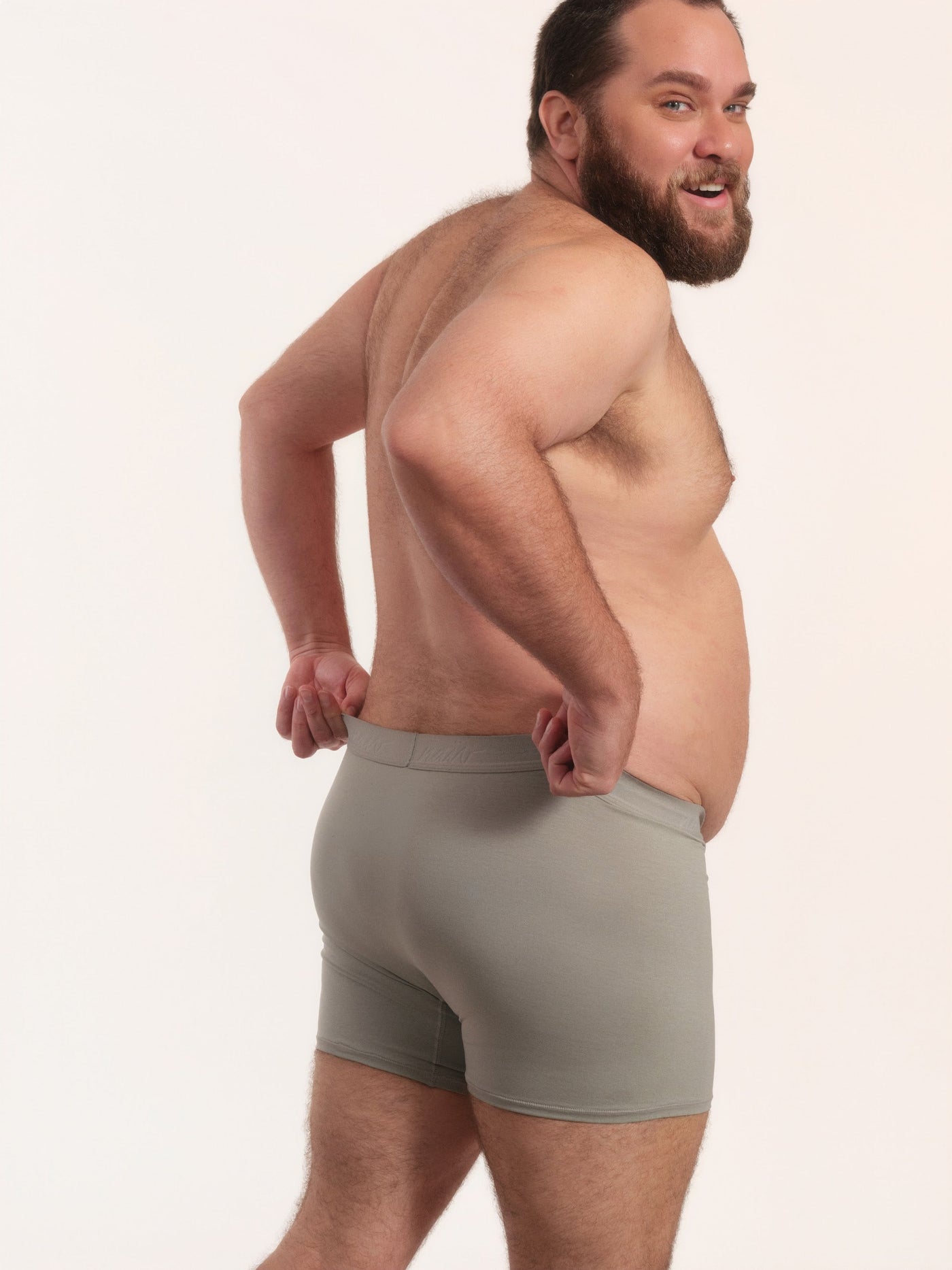 Cueca Boxer NAÏV em TENCEL Liocel Fendi porte maior