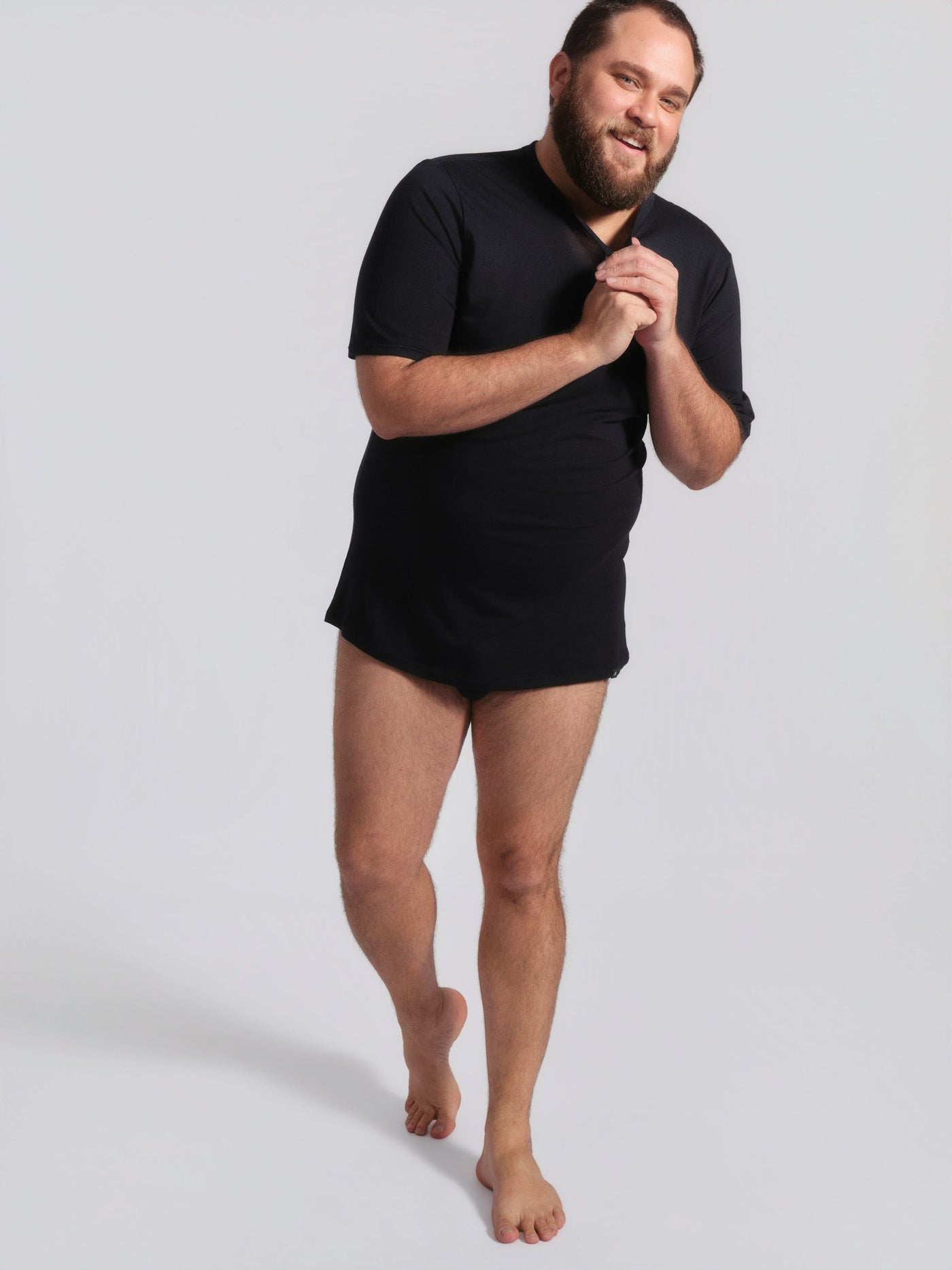 Camiseta NAIV em TENCEL Liocel, cor preto, porte maior