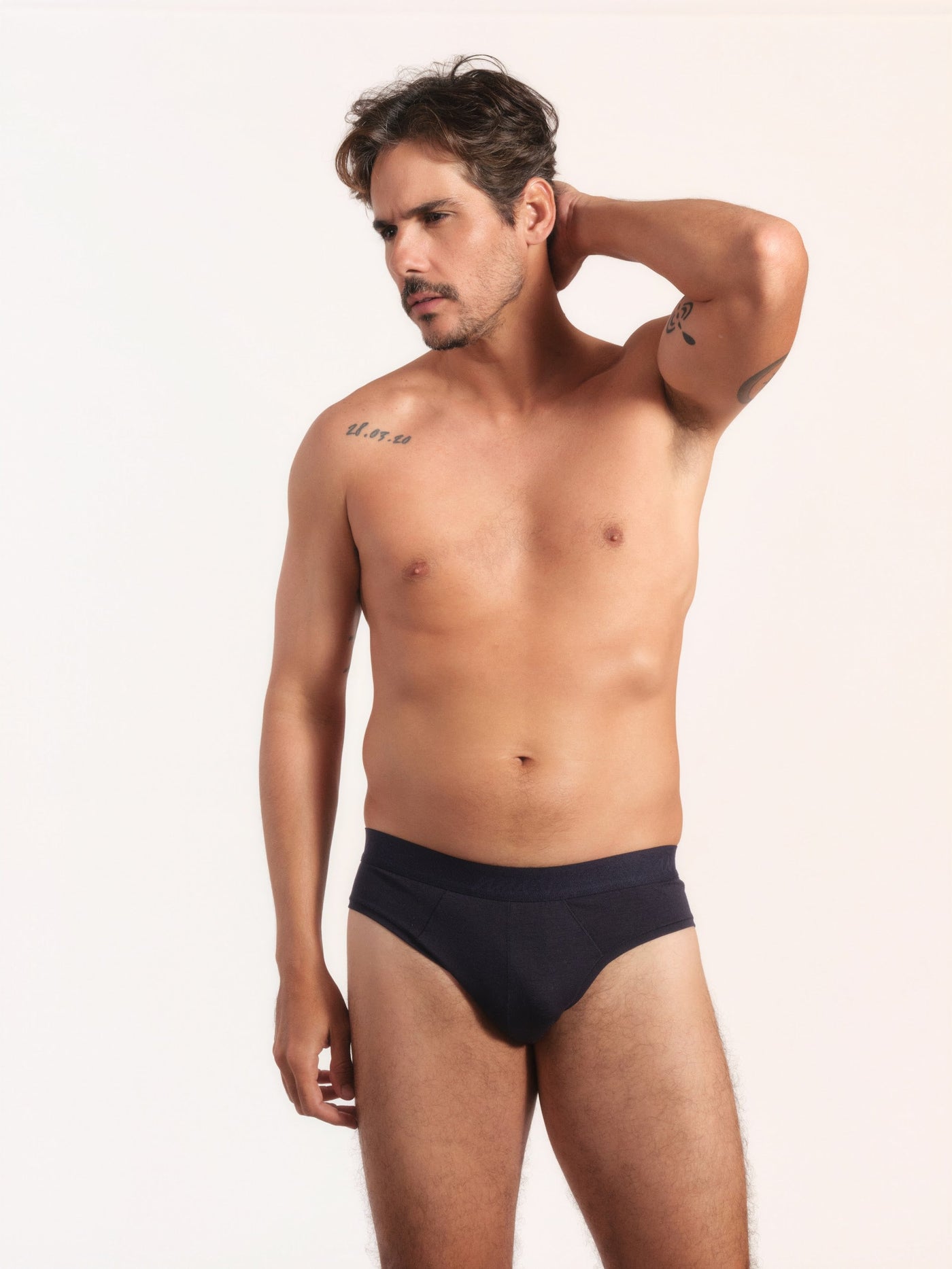 Cueca Slip NAÏV em TENCEL Liocel Marinho
