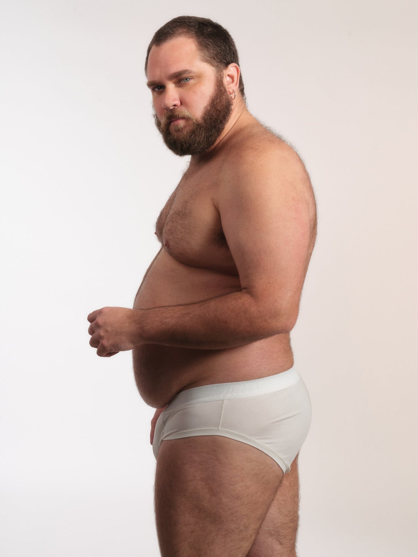 Cueca Slip NAÏV em TENCEL Liocel Off-white porte maior