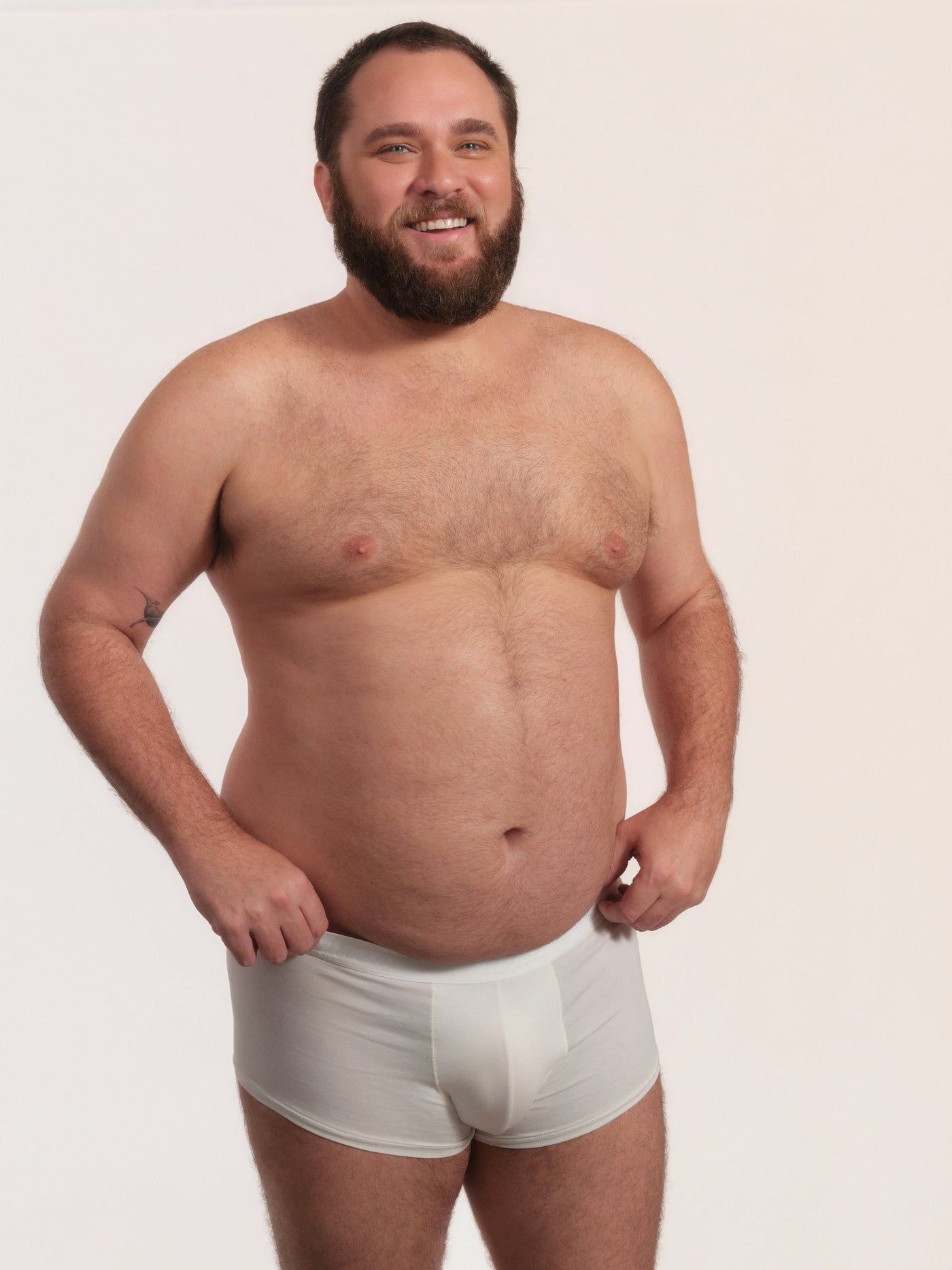 Cueca Trunk NAÏV em TENCEL Liocel Off-white porte maior