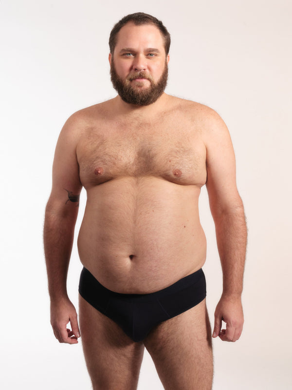 Cueca Slip NAÏV em TENCEL Liocel Marinho porte maior
