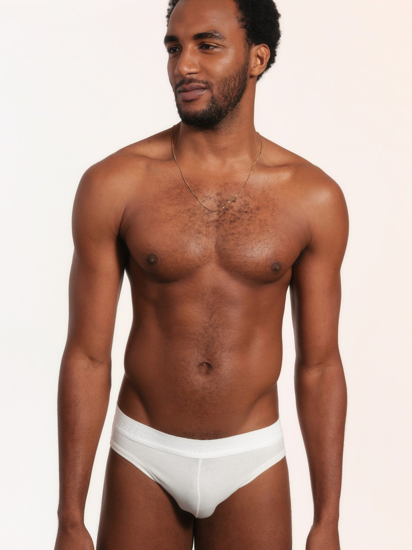 Cueca Y-Slip NAÏV em TENCEL Liocel Off-white