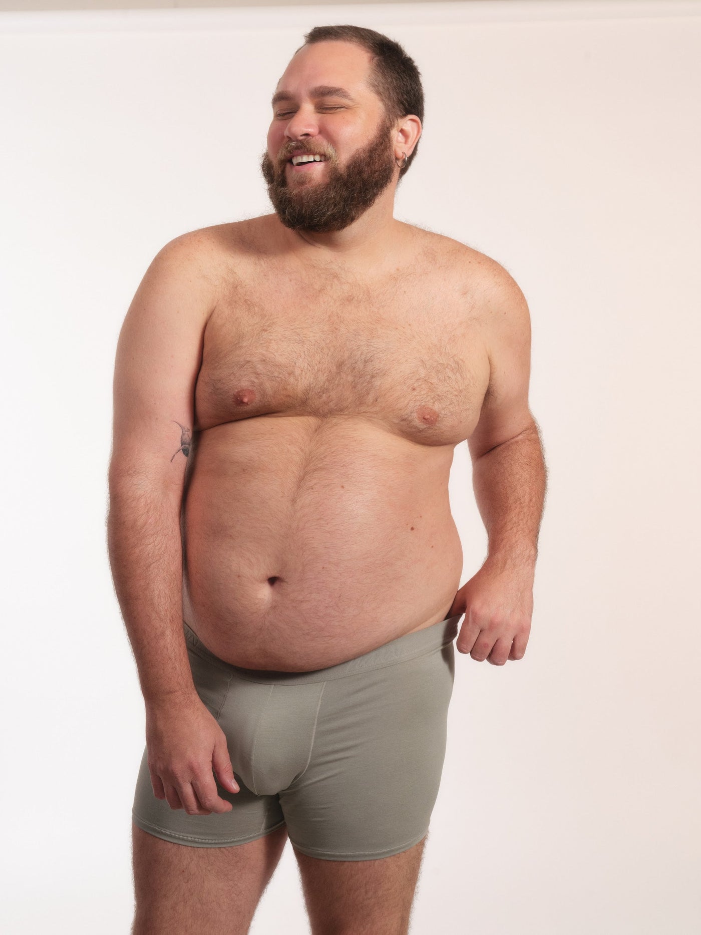 Cueca Boxer NAÏV em TENCEL Liocel Fendi porte maior