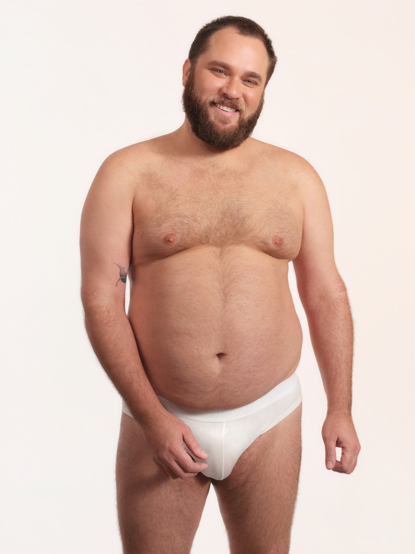 Cueca Y-Slip NAÏV em TENCEL Liocel Off-white porte maior