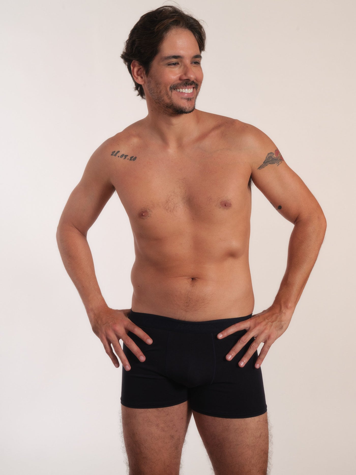 Cueca Boxer NAÏV em TENCEL Liocel Marinho