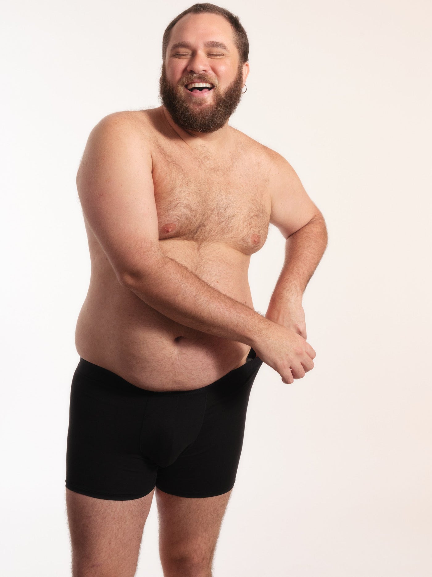 Cueca Boxer NAÏV em TENCEL Liocel Preto porte maior