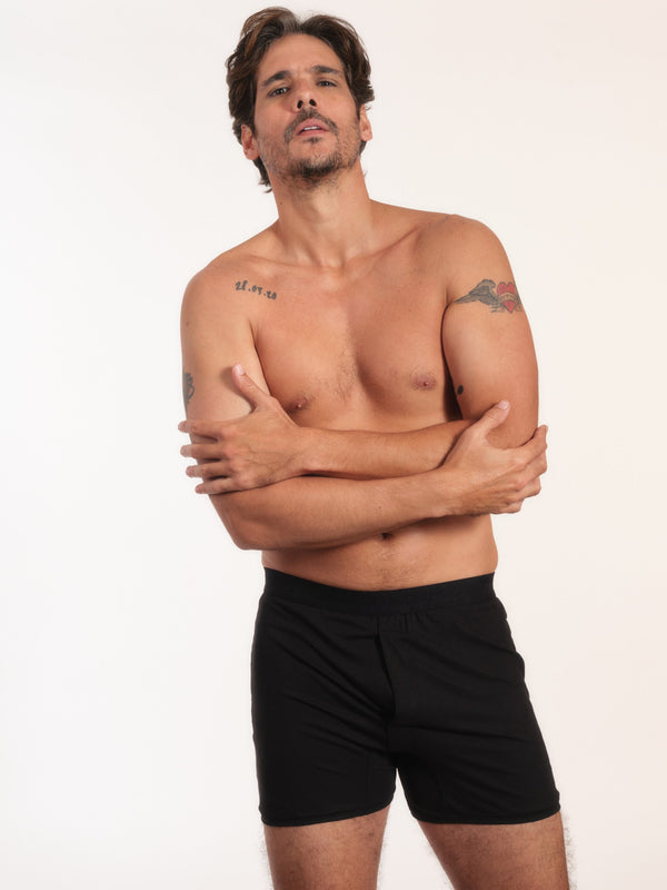 Cueca Samba-Canção NAÏV em TENCEL Liocel Preto