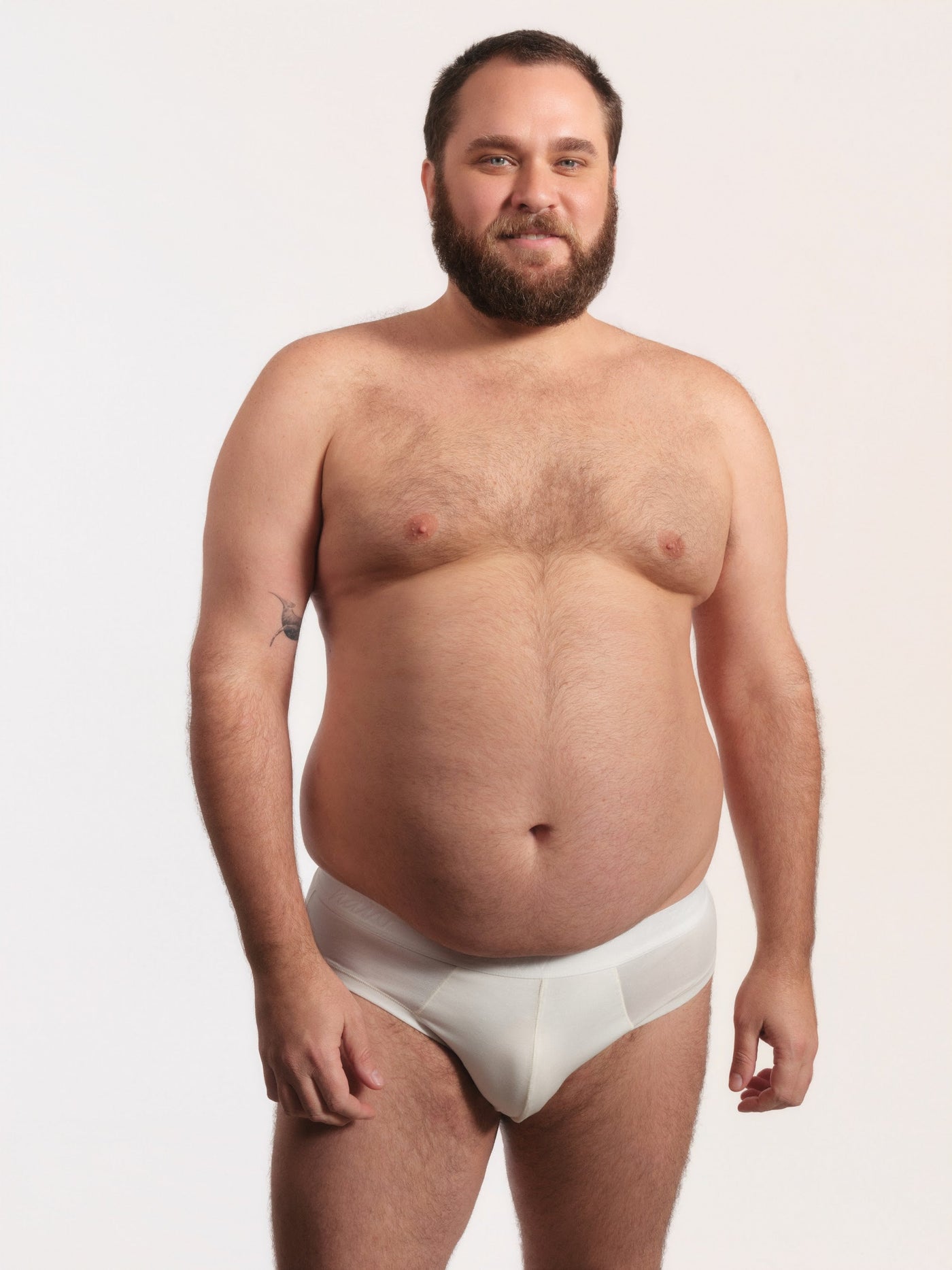 Cueca Slip NAÏV em TENCEL Liocel Off-white porte maior