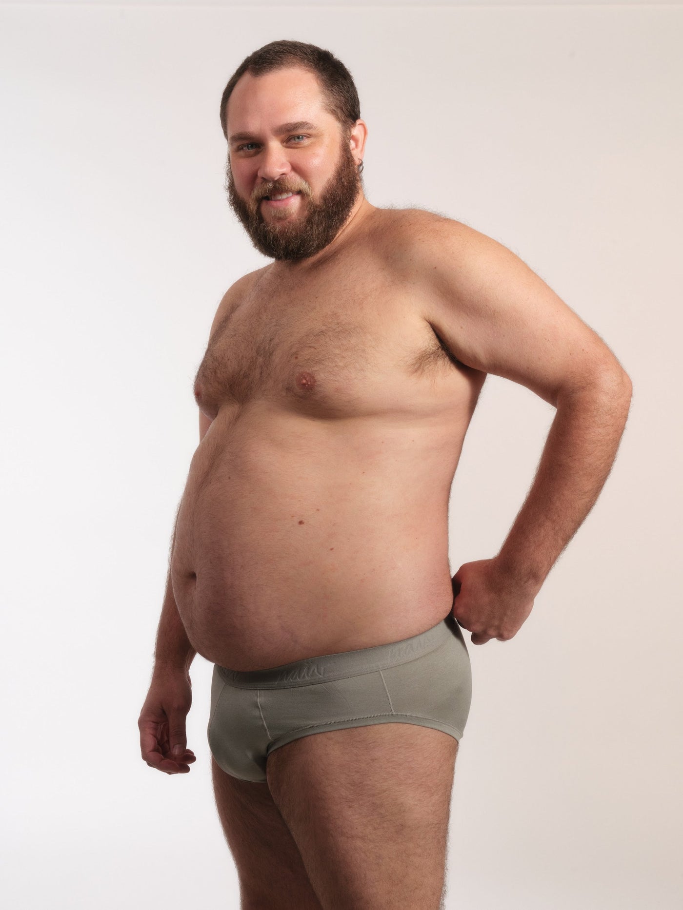 Cueca Slip NAÏV em TENCEL Liocel Fendi porte maior