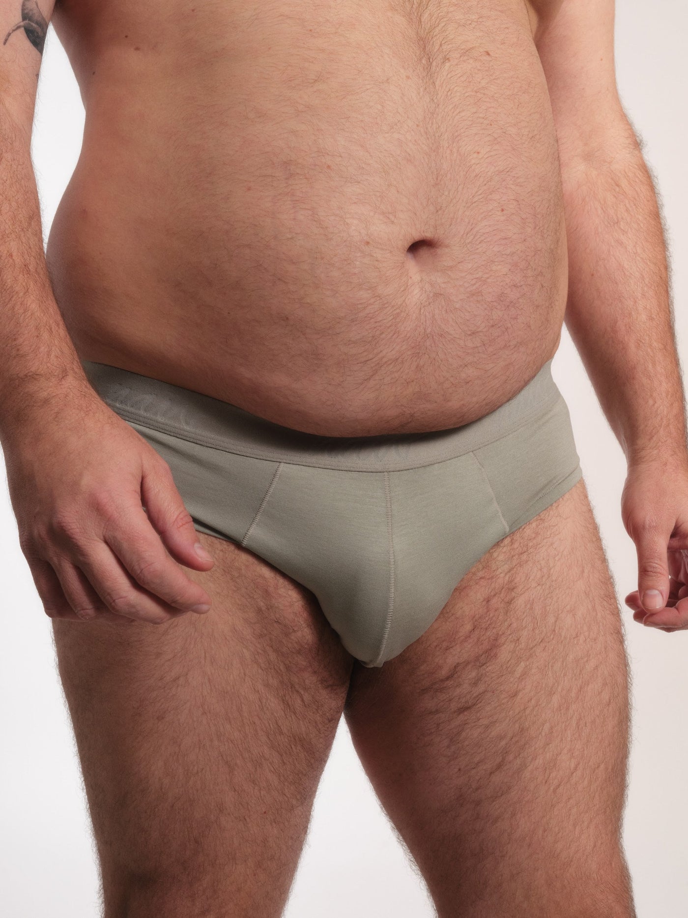 Cueca Slip NAÏV em TENCEL Liocel Fendi porte maior