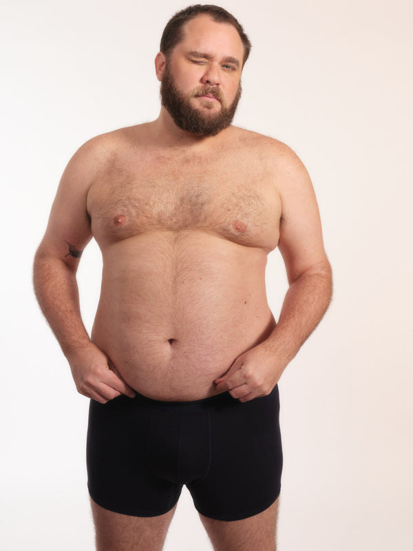 Cueca Boxer NAÏV em TENCEL Liocel Marinho porte maior